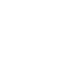Line drawing of a dog sitting on the ground next to a sign with a bone symbol on it.